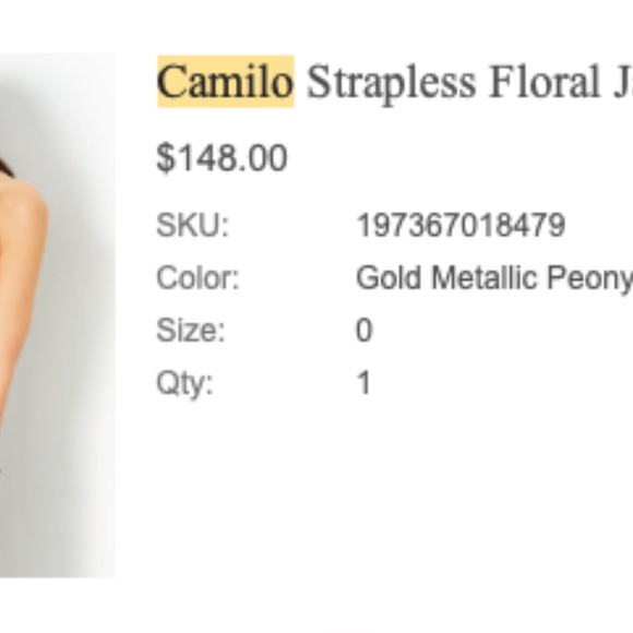 Lilly Pulitzer Camilo Top - Gold Metallic Peony Parade Brocade (Size 0) - Picture 8 of 10